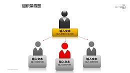 组织架构图之上下等级重点突出图形PPT素材下载