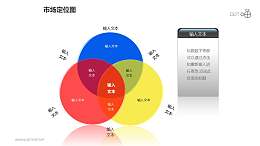 市场定位图之基础三色块图形PPT素材下载