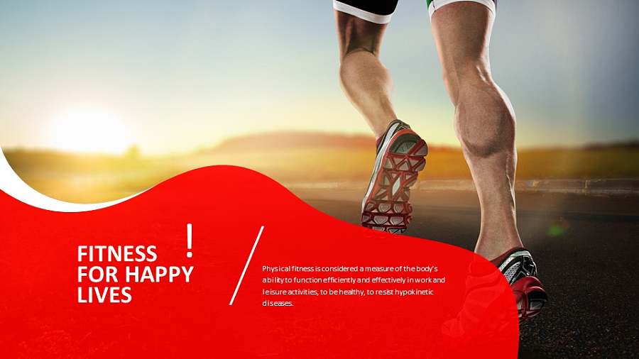 个性全图型曲线排版PPT模板页素材下载