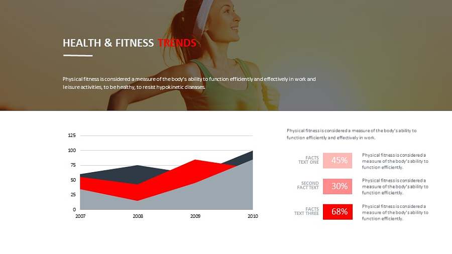 运动健康数据分析PPT模板下载