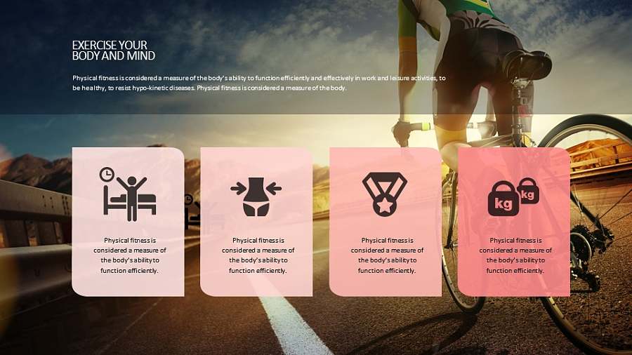 图标+文字四部分说明全图型PPT排版板式下载