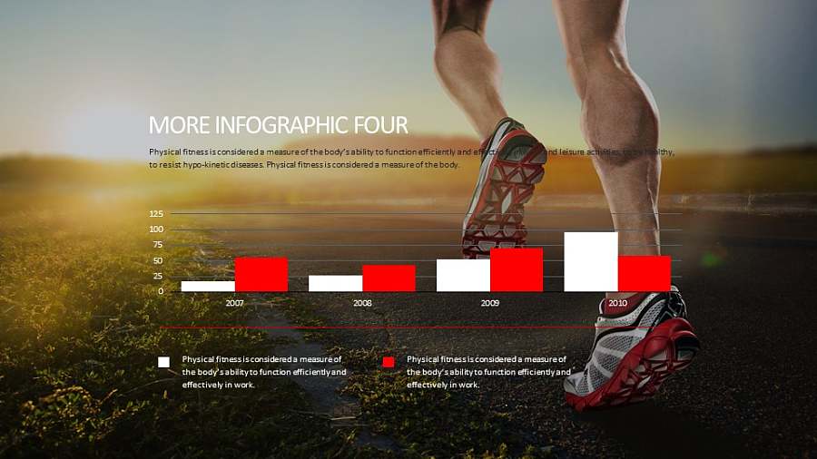健身跑步数据分析PPT模板下载