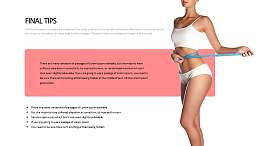 量腰围的美女人体运动健康主题PPT版式下载