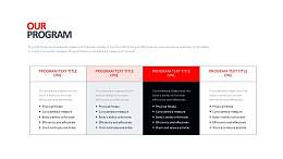 常规4列表格排版PPT模板
