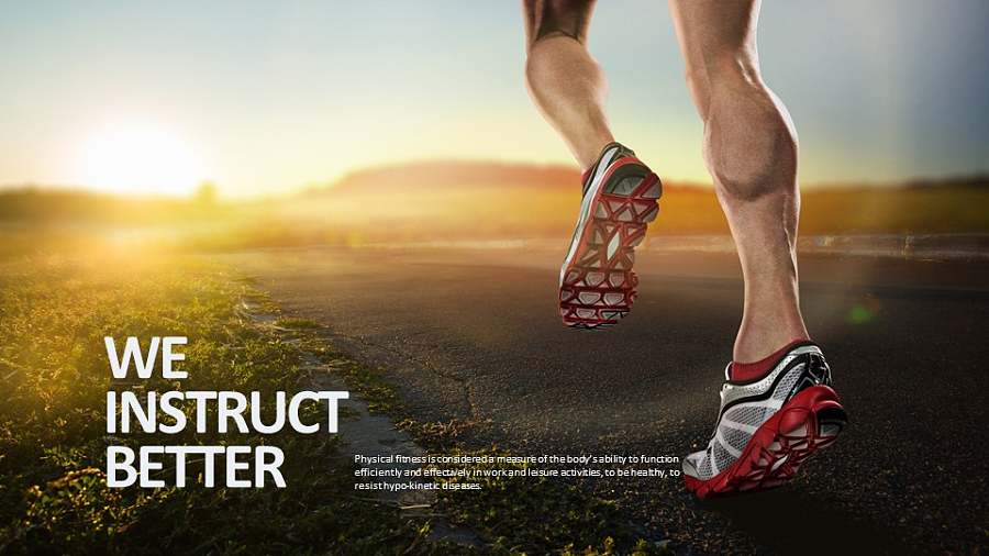 跑步健身/梦想主题PPT版式下载