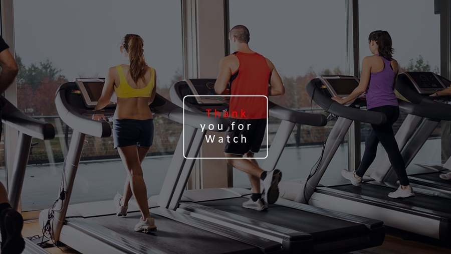 全图型暗黑健身主题的致谢页PP模板素材