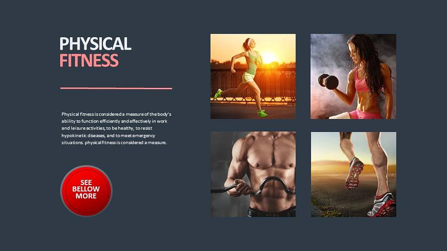 健身知识讲解图文PPT板式下载