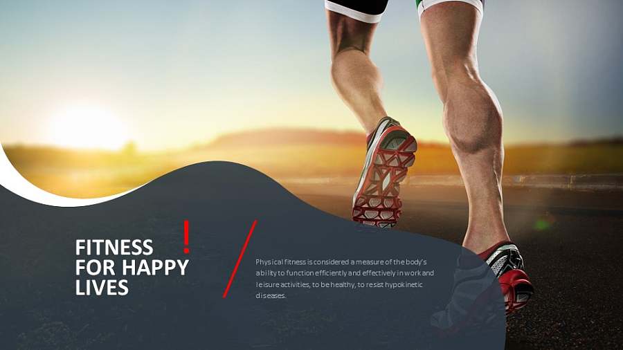 个性全图型曲线排版PPT模板页素材下载