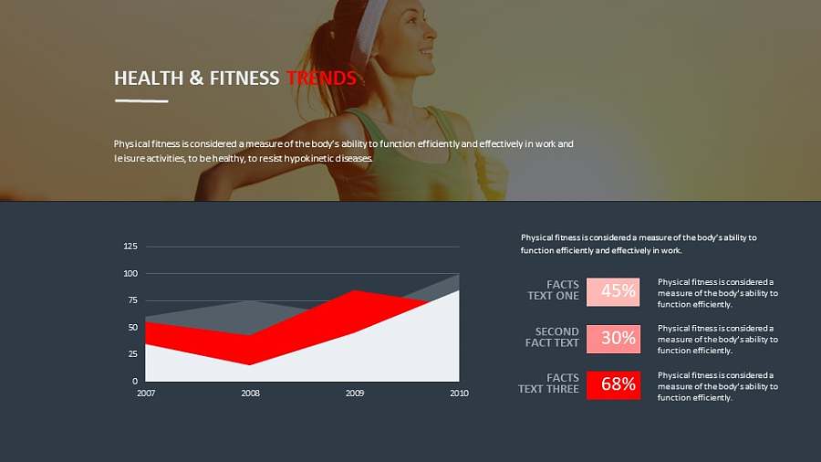 运动健康数据分析PPT模板下载