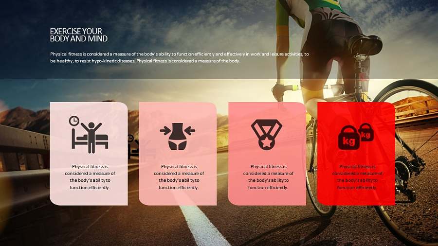 图标+文字四部分说明全图型PPT排版板式下载