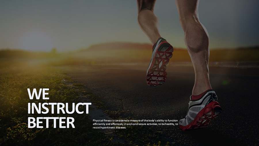 跑步健身/梦想主题PPT版式下载