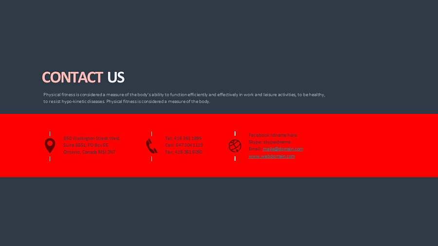 联系我们页PPT样式模板