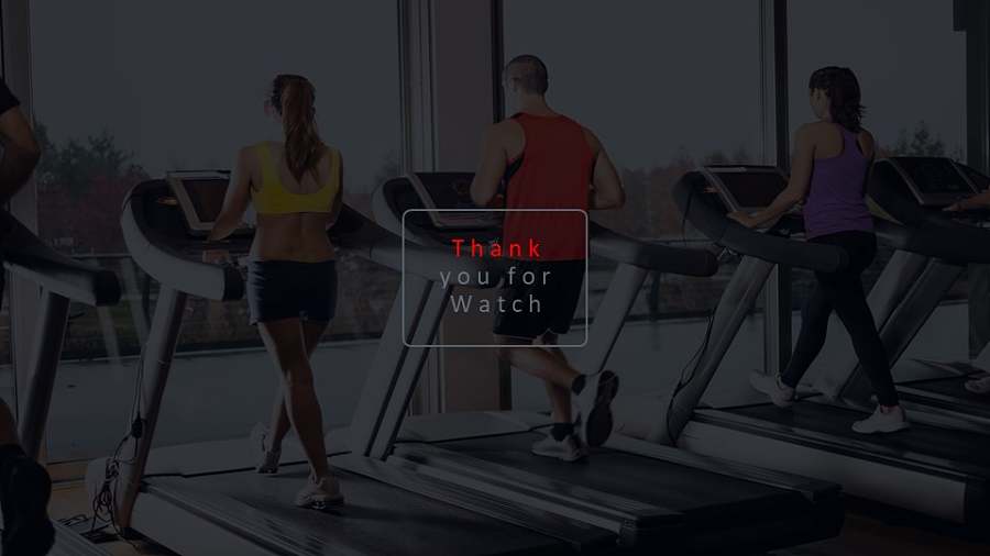 全图型暗黑健身主题的致谢页PP模板素材