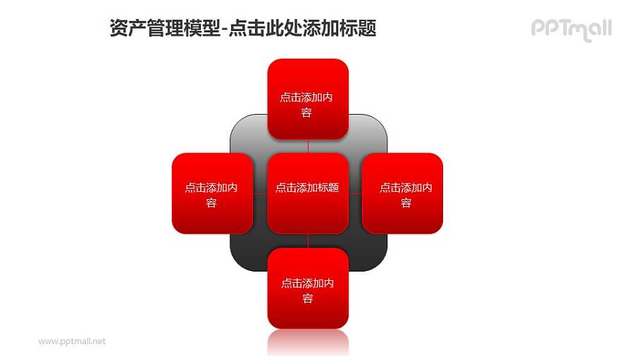 资产管理——逻辑关系示意图PPT模板素材