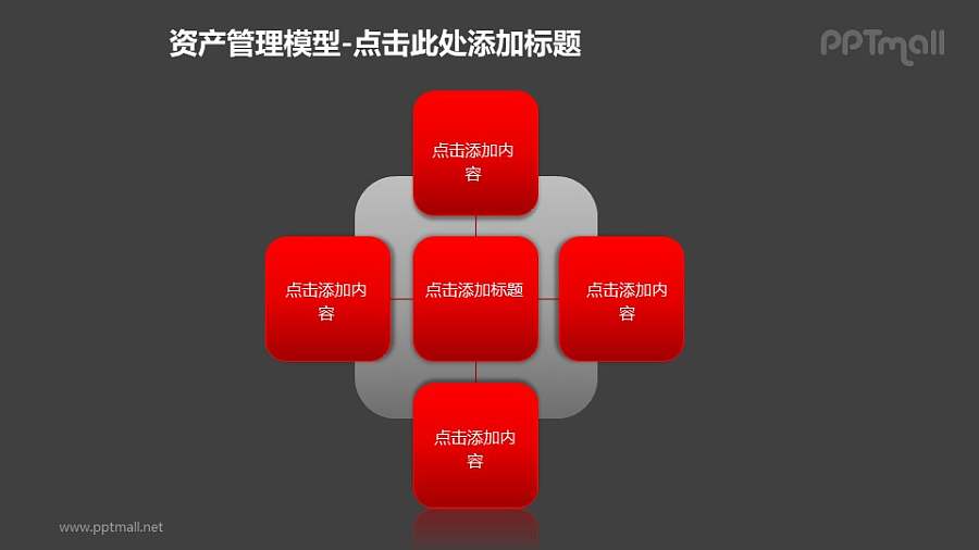 资产管理——逻辑关系示意图PPT模板素材