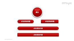 文本框——红色概念图PPT素材模板