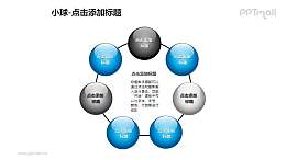 小球——7個(gè)圍成環(huán)形的玻璃球PPT模板素材