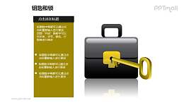 鑰匙和鎖——重要文件加密PPT素材模板