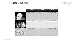 商务风格表格+图片PPT模板素材（2）