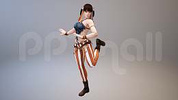 在跳舞丰满的女子3D PPT模型素材