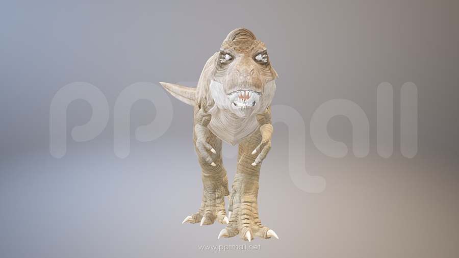 凶猛的3D恐龙PPT模型素材下载