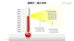 红色温度计——目标说明PPT模板素材