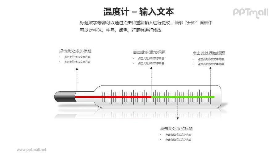 体温计结构说明PPT模板素材