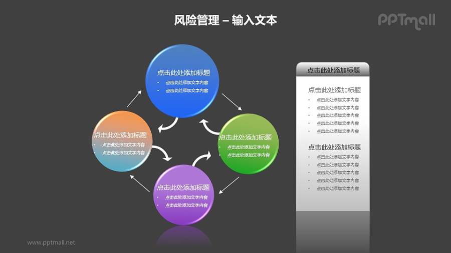 风险管理之双向循环图PPT模板素材