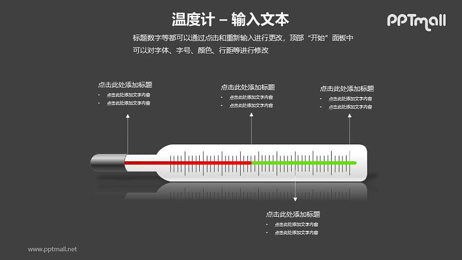 体温计结构说明PPT模板素材