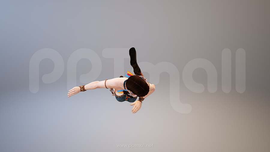 在跳舞丰满的女子3D PPT模型素材