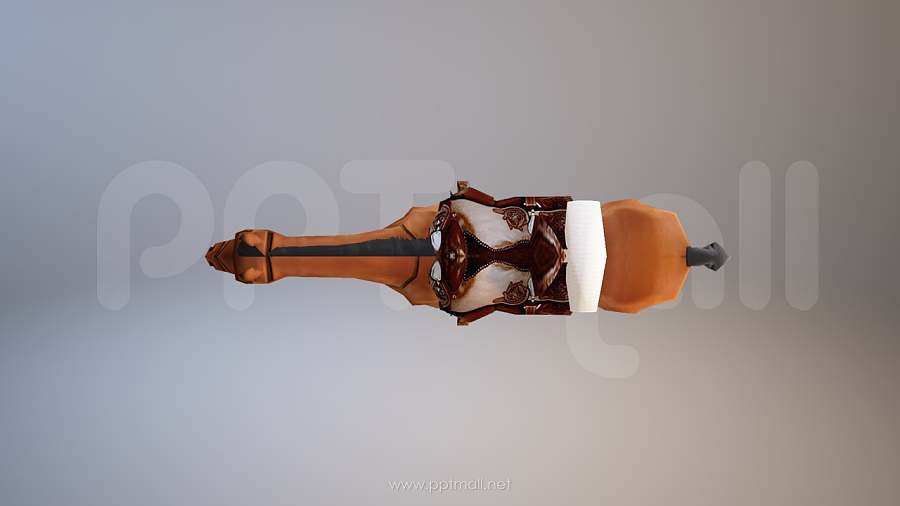 战国时期的3D马匹模型PPT素材下载