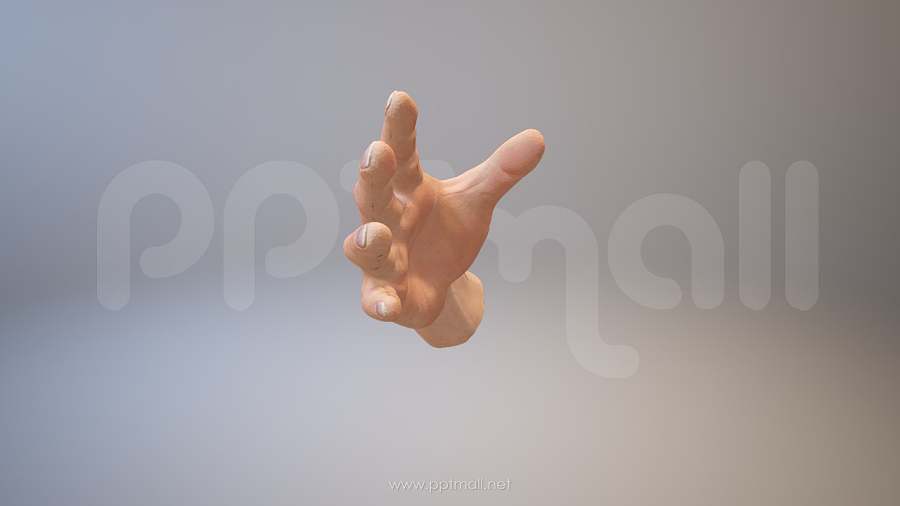 3D人体肌肉组织-手掌模型PPT素材下载