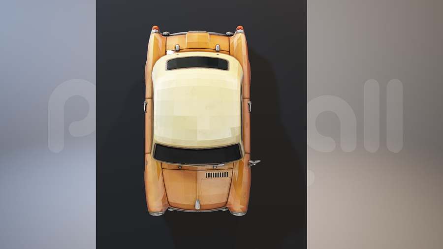 复古怀旧的mini/smart小汽车3D模型PPT素材