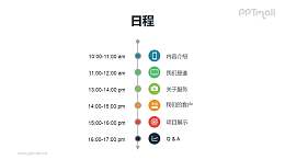 简约的纯文字居中PPT目录模板
