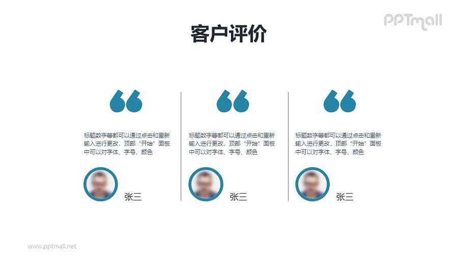 团队介绍/员工介绍（带头像图片）的PPT模板素材