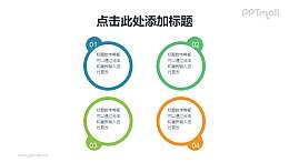 发散状的圆形项目列表PPT素材下载