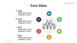 4部分文字要点列表PPT模板下载