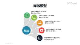 总分关系的商务模型PPT素材模板