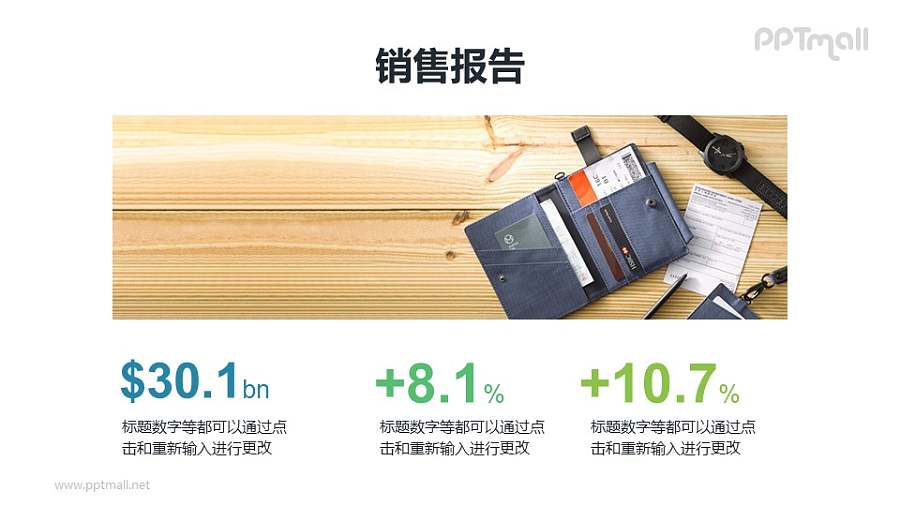 数字+图文数据展示PPT模板素材下载