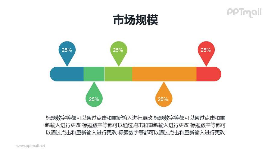 游标状的数据图表PPT素材模板