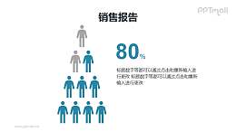 堆叠起来的人口/出生人口/员工人数大数字展示PPT素材模板