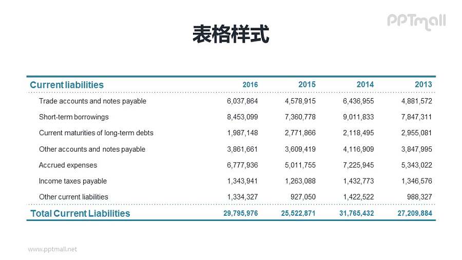 简单又好看的PPT表格模板下载