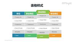 表头微立体的PPT表格模板下载