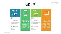 价格计划表格PPT模板下载