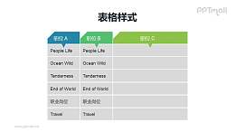 个性表头设计的表格PPT模板下载