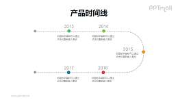 弧形的时间轴PPT素材下载