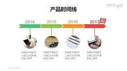 带图片和说明文字的时间轴PPT素材下载