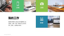 4张图片+正文的随意排版的PPT模板样式