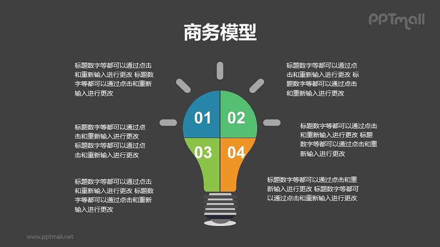 电灯泡分析/头脑风暴分析PPT模板素材下载