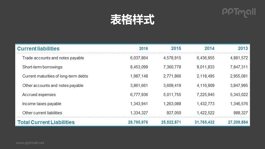 简单又好看的PPT表格模板下载